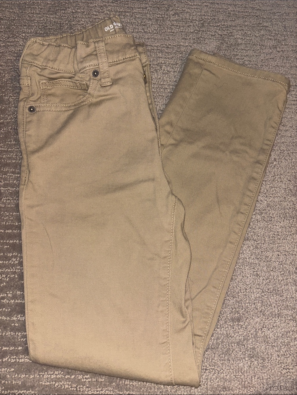 Old Navy Boys 360 stretch Slim Built Tough Khaki Pants Straight Leg